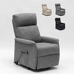 LE ROI DU RELAX Fauteuil relax électrique 2 moteurs système lève-personnes pour seniors Giorgia+, Couleur: Gris