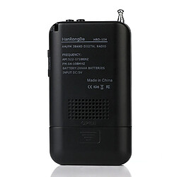 Acheter suis fm radio portable noir