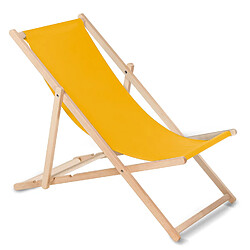 Chaise longue GreenBlue bain de soleil pliante réglable couleur jaune