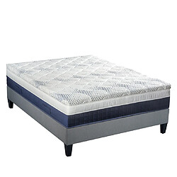 Bellecour Ensemble Castellane Ensemble CASTELLANE 140x190 cm | Matelas Mémoire de forme + Sommier Bois