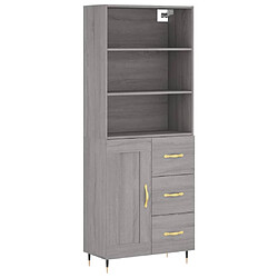 Maison Chic Buffet,Meuble de Rangement,commode pour salon,Cuisine Sonoma gris 69,5x34x180 cm Bois d'ingénierie -MN85364