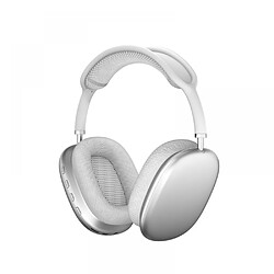 General Casque Bluetooth sur l'oreille 65h de lecture et 6 modes de musique Eq Casque sans fil avec microphone, casque Hifi stéréo pliable léger, bureau à domicile.(argent) 