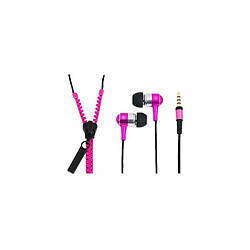 LOGILINK écouteurs intra-auriculaires rose Zipper 