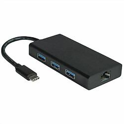 Fox Pathé Europa adattatore roline/value usb 3.0 type c / gigabit + 3 porte usb 3.0 