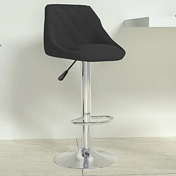 vidaXL Tabouret de bar Noir Velours 