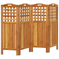 Avis vidaXL Cloison de séparation 4 panneaux 162x2x115 cm Bois d'acacia