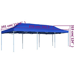 vidaXL Tente de réception pliable 3x9 m Bleu pas cher