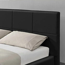 Acheter Meubler Design Lit Design Alexi Avec Sommier Et Coffre De Rangement - Noir - 160x200