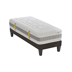 Bellecour Ensemble Grand Hôtel Ensemble GRAND HOTEL 90x200 cm | Matelas Mémoire de forme + Sommier Bois