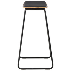 Avis vidaXL Tabourets de bar lot de 6 noir similicuir