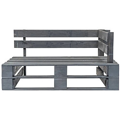 Maison Chic Banc d'angle palette de jardin | Banc d'extérieur bois gris -GKD77106