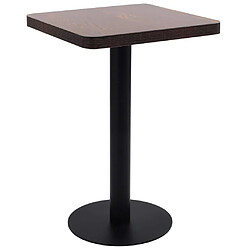 vidaXL Table de bistro Marron foncé 50x50 cm MDF 