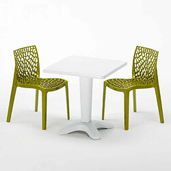 Avis Grand Soleil Table et 2 chaises colorées polypropylen