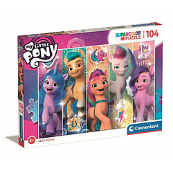 Clementoni- My Little Pony Supercolor Pony-104 pièces, 6 Ans Enfant, Puzzle Dessin animé-fabriqué en Italie, 25732, Multicolore, Medium