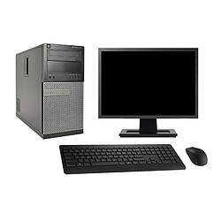 PC Tour Dell 9010 Ecran 19" Intel i5-2400 RAM 16Go Disque 2To Windows 10 Wifi - Occasion