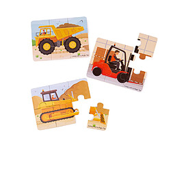 Bigjigs Toys 3 puzzles en bois Big Mover 