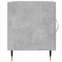 Maison Chic Table de chevet,Table de Nuit,Meuble de Rangement gris béton 40x40x50 cm bois d’ingénierie pas cher