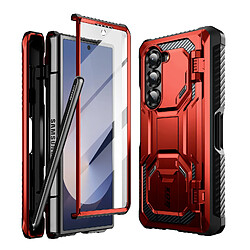 I-Blason Coque Carbone pour Samsung Z Fold 6 Protection Intégrale Antichoc Rouge