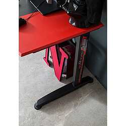 Acheter Pegane Bureau d'ordinateur / Table de jeu coloris noir et rouge - Longueur 140 x Hauteur 72 x Profondeur 65 cm