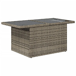 Avis vidaXL Salon de jardin avec coussins 7 pcs gris résine tressée