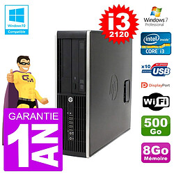 PC HP 6200 SFF Intel i3-2120 RAM 8Go Disque 500Go Graveur DVD Wifi W7 · Occasion 