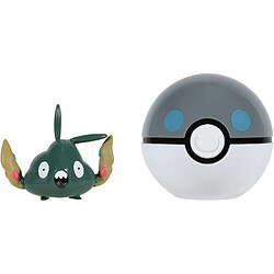 Jazwares Clip'n'Go Poké Balls Unratütox & Balle lourde