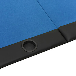 Avis vidaXL Dessus de table de poker pliable 10 joueurs Bleu 208x106x3 cm