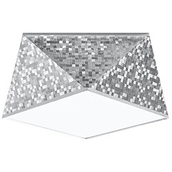 Sollux Plafonniers Plafonniers Flush Light Argent E27 SL.0688 Plafonnier argent 15x25x25cm