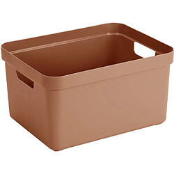 Sunware Boite de rangement Sigma home Box 32 L (Lot de 3) terracotta.