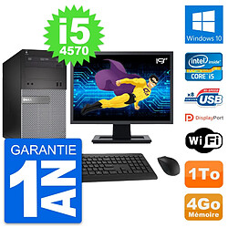 PC Tour Dell OptiPlex 3020 Ecran 19" i5-4570 RAM 4Go Disque 1To Windows 10 Wifi · Occasion 