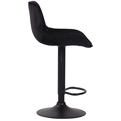 Acheter Non Lot de 2 tabourets de bar Lentini velours noir