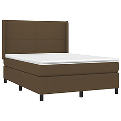 Avis vidaXL Sommier à lattes de lit matelas et LED Marron foncé 140x200 cm