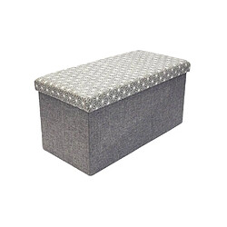 The Concept Factory Coffre rangement banc tissu Gris. Coffre rangement banc tissu Gris