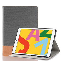 Wewoo Pour iPad 10.2 / 10.5 Cross Texture Horizontal Flip Housse en cuir PU avec support et fentes cartes et portefeuille gris