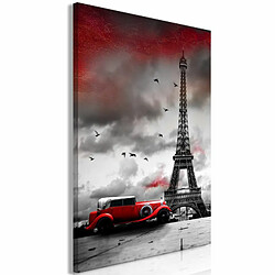 Paris Prix Tableau Imprimé Red Car in Paris 80 x 120 cm 