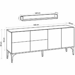 Avis Hanah Home Buffet en aggloméré avec étagère indépendante Stella.