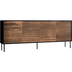 Habitat Et Jardin Buffet Cortina - 200 x 40 x 81 cm - Marron/Noir