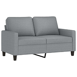 Maison Chic Canapé à 2 places,Sofa de Salon,Canapé droit Gris clair 120 cm Tissu -GKD689670