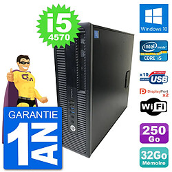 PC HP EliteDesk 800 G1 Core i5-4570 RAM 32Go Disque Dur 250Go Windows 10 Wifi · Occasion 