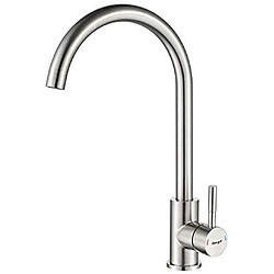 IBERGRIF M22110, Mitigeur d'évier avec Bec Haut, Robinet de Cuisine, INOX, Gris