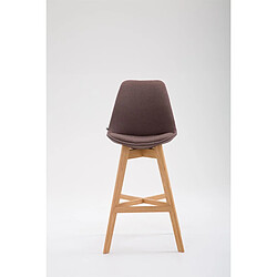 Decoshop26 Lot de 2 tabouret de bar chaise haute design moderne en tissu marron 10_0001300