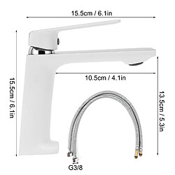 ComfortXL Robinet de salle de bain à un trou en cuivre pour lavabo - eau chaude et froide