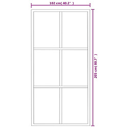 vidaXL Porte coulissante et quincaillerie Verre et Aluminium 102x205cm pas cher