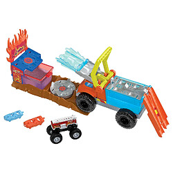 Mattel Arena Smasher Color Shifters avec 1 Véhicule 5 Alarm et 2 Voitures à Écraser Multicolore 