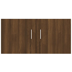 Maison Chic Armoire murale,Meuble de Rangement,Armoire Suspendue Chêne marron 80x39x40 cm Bois d'ingénierie -MN94261 pas cher