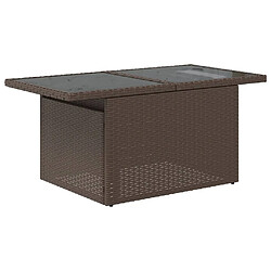 Acheter vidaXL Salon de jardin avec coussins 5 pcs marron résine tressée