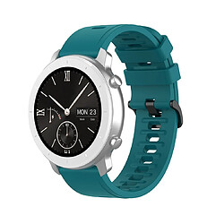 Wewoo Bracelet pour montre connectée de remplacement de Smartwatch en silicone Amazfit GTRtaille 22 mm vert foncé