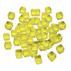 100pcs 10mm coloré dés jeux de société cube pour la partie kTV jouets jaune