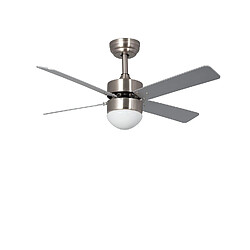 Ledkia Ventilateur de Plafond Silencieux Cygnus Niquel 107cm Moteur DC Argent