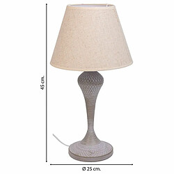 Acheter Lampe de bureau Alexandra House Living Blanc Gris Métal Tissu 220-240 V 25 x 46 x 25 cm